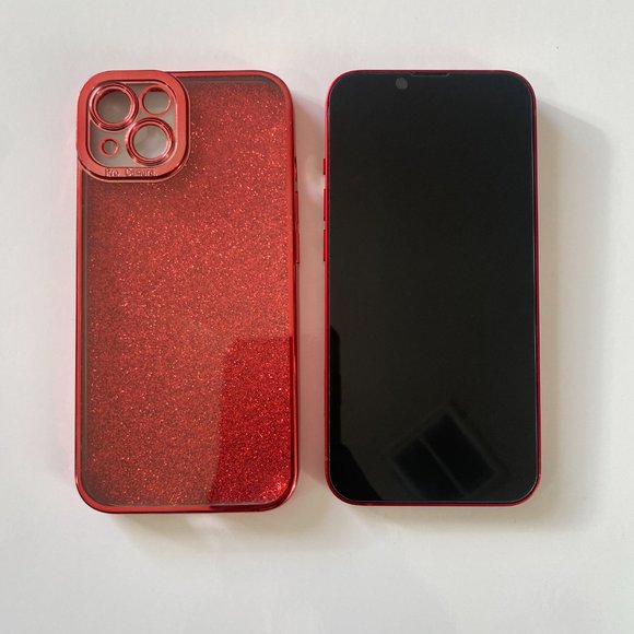 Red iphone 13 256gb unlocked with case and privacy screen protector - Picture 9 of 9
